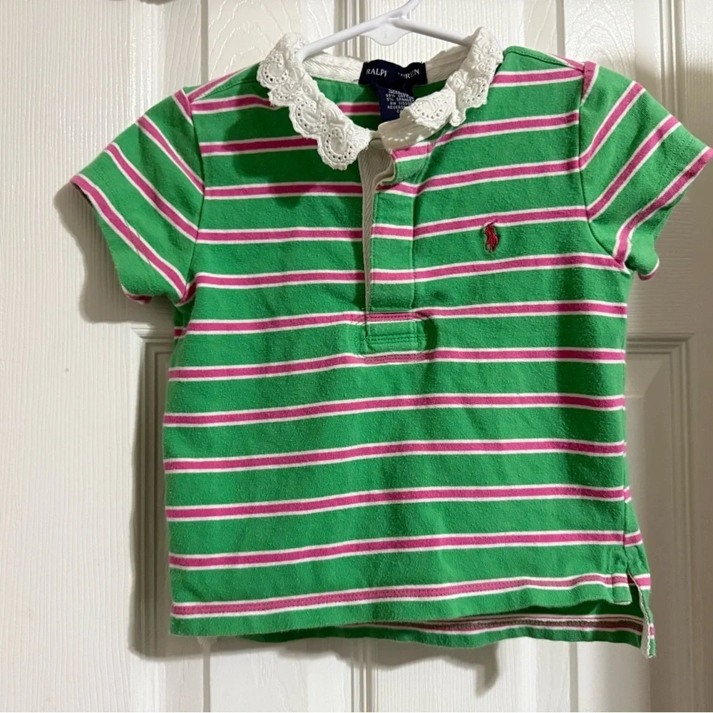 Ralph Lauren Ruffle Lace Collar Polo